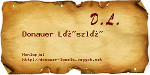 Donauer László névjegykártya