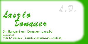 laszlo donauer business card
