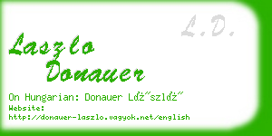 laszlo donauer business card